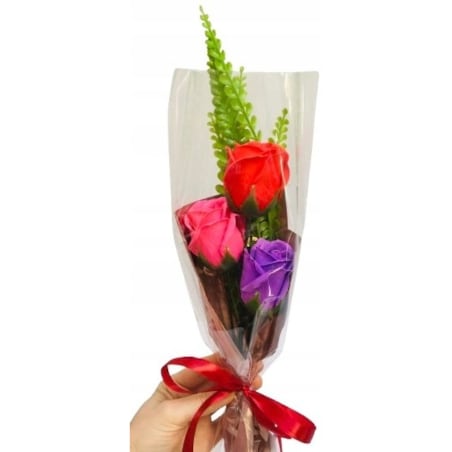 DZIEŃ KOBIET róża mydlana kwiaty na prezent bukiet upominek urodziny stroik