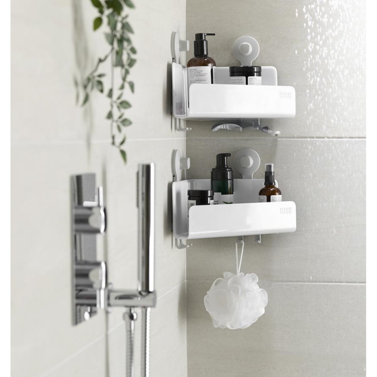 Zestaw 2 narożnych organizerów pod prysznic EasyStore, 22 x 18 x 26.5 cm, Joseph Joseph