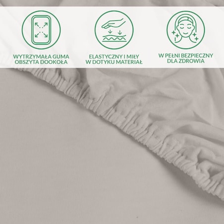 Prześcieradło ochronne wodoodporne z gumką 2w1, rozmiar 180x200 SG kolor popiel