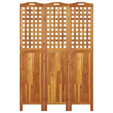 vidaXL Parawan 3-panelowy, 121,5x2x180 cm, lite drewno akacjowe