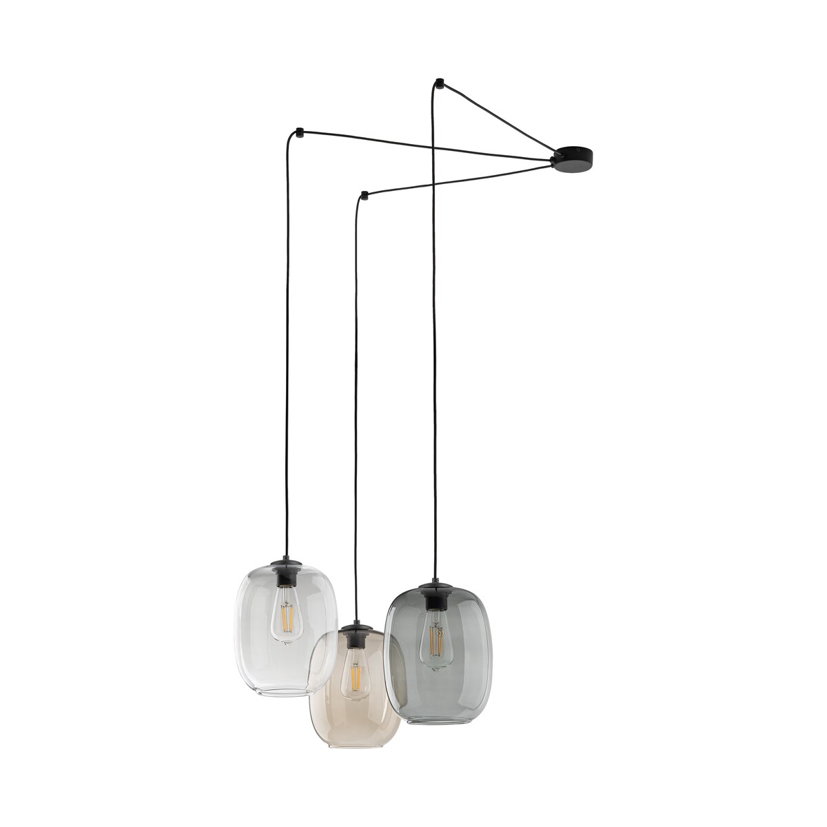 Lampa wisząca ELIO 5972 TK Lighting wielokolorowa 3xE27 regulowana do salonu i jadalni
