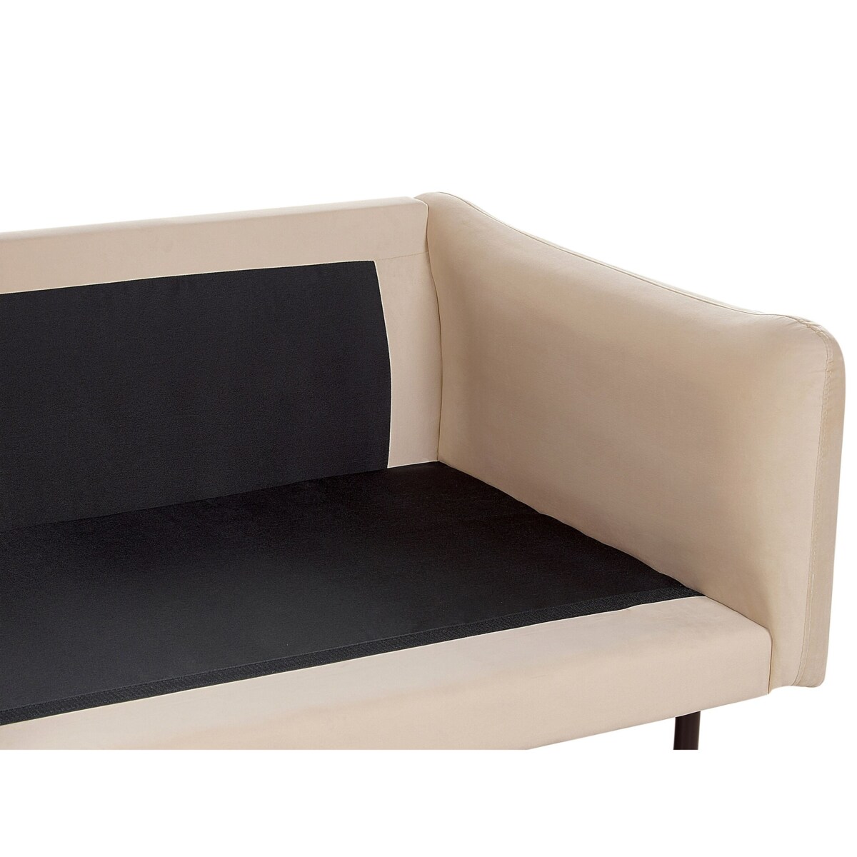 Sofa 3-osobowa welurowa beżowa VINTERBRO