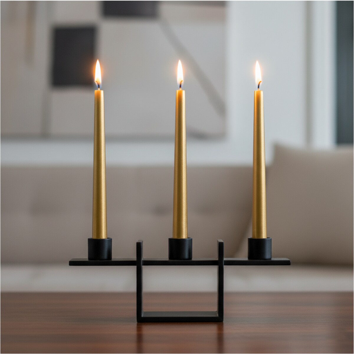 Świeca Boże Narodzenie Prosta Do Kolacji Wigilijnej 4 Szt. Złota