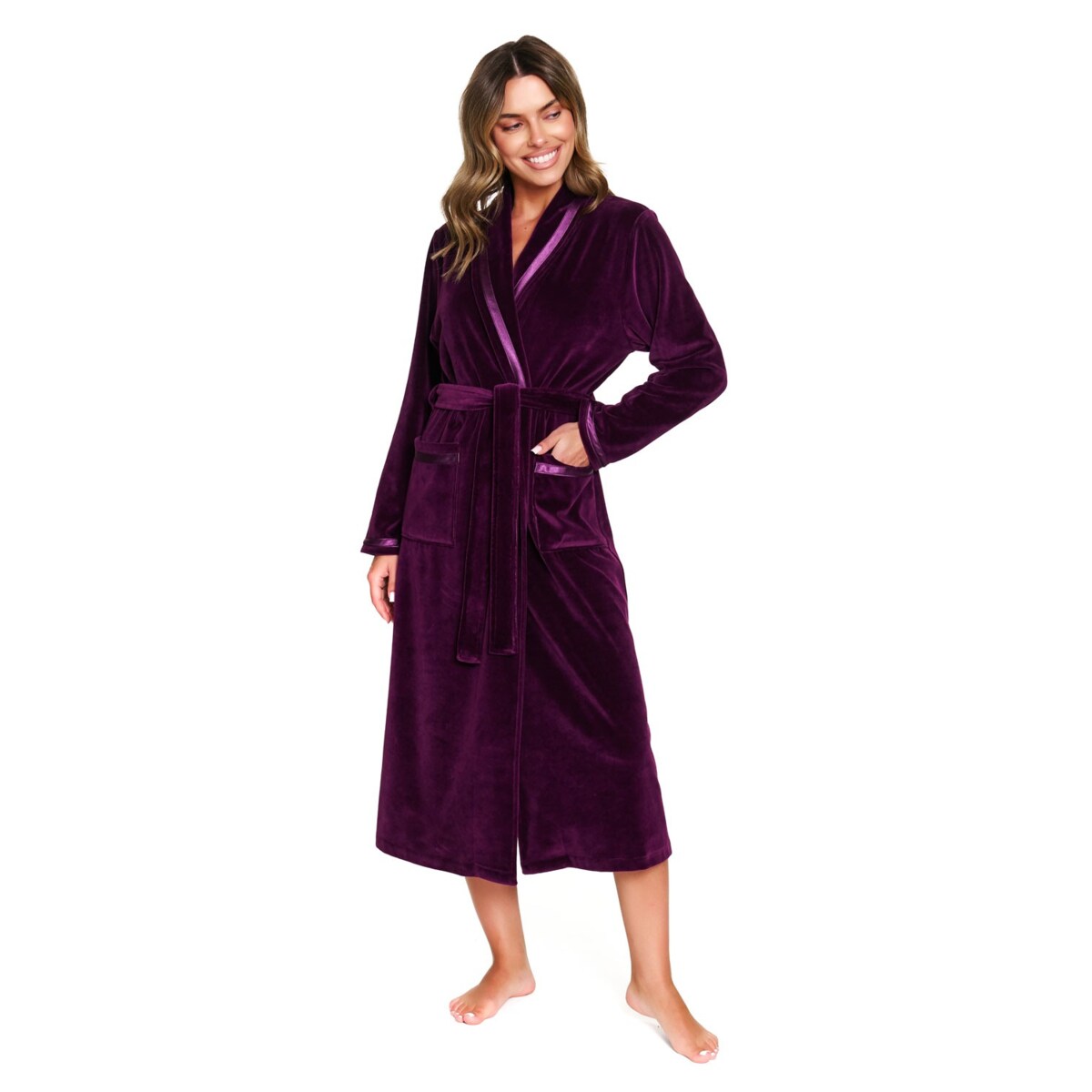 Szlafrok damski welurowy