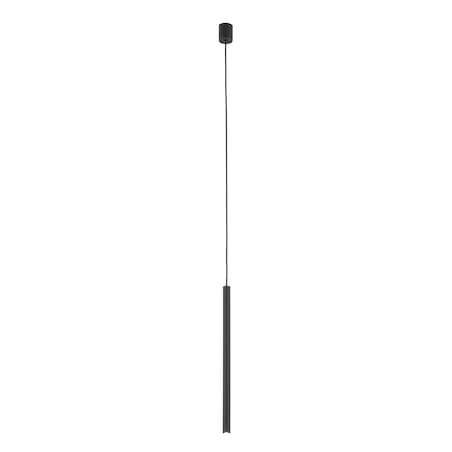 Lampa Wisząca Tk Lighting Ferro Czarna Ryflowana Metalowa Tuba Sopel Rurka 50Cm 1Xg9