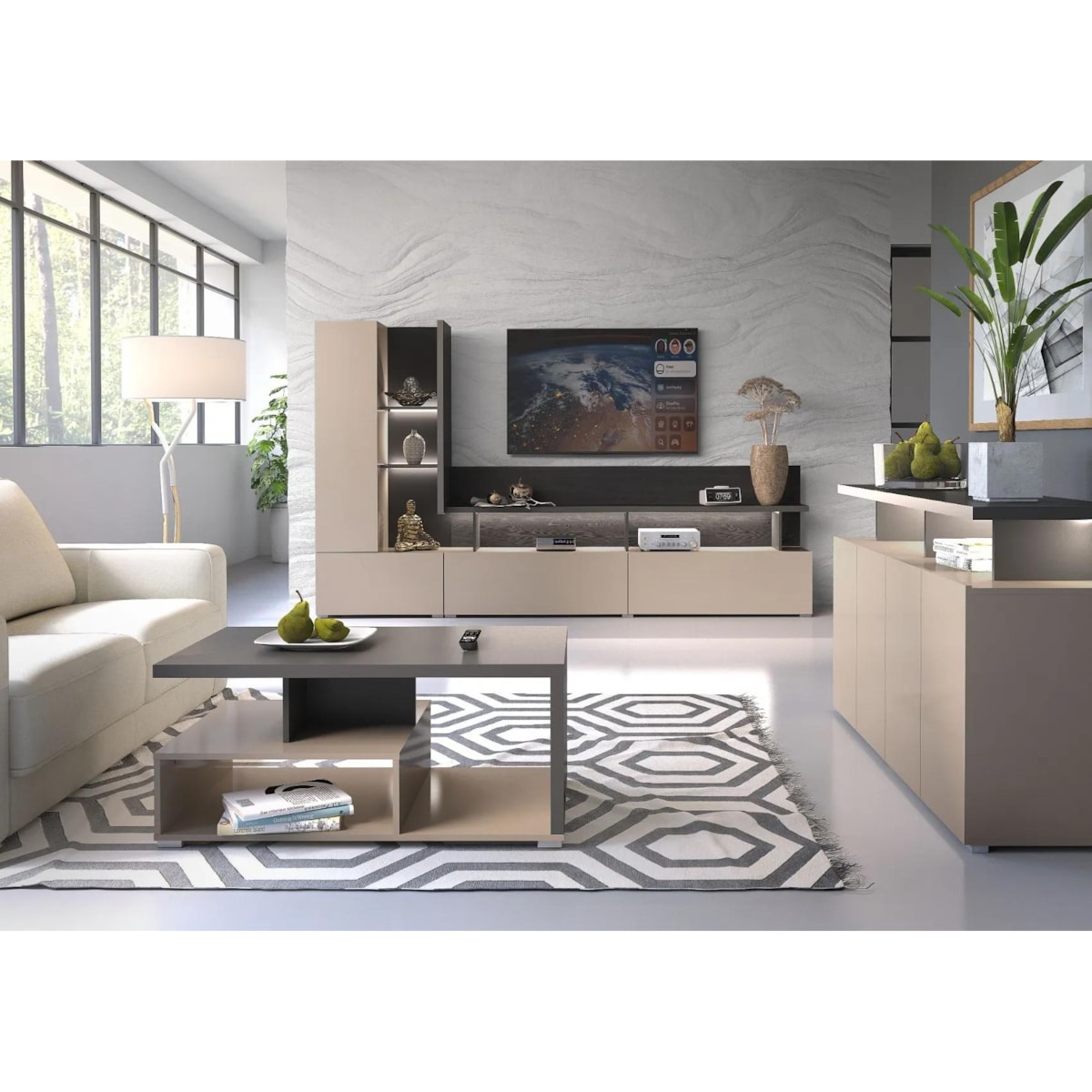 Stolik kawowy SERIO 100x60 congo/antracyt