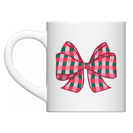 ŚWIĄTECZNY KUBEK Z MOTYWEM KOKARDKI CHRISTMAS BOW 250ML - PREZENT UPOMINEK NA MIKOŁAJA ŚWIĘTA GWIAZDKĘ BOŻE NARODZENIE POD CHOINKĘ DLA KOBIETY MAMY ŻONY DZIEWCZYNY