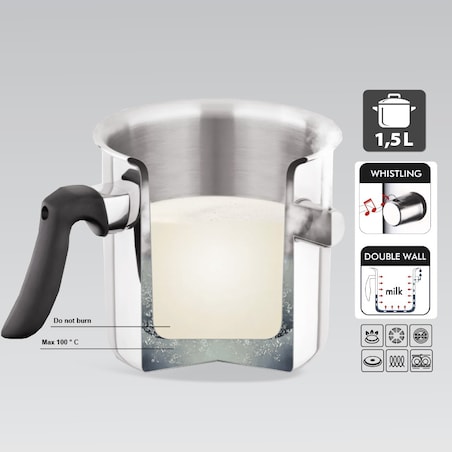 Garnek do gotowania mleka 1.5L MAESTRO