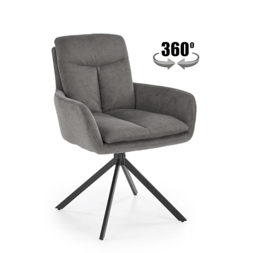 Krzesło tapicerowane K536 szare obracane