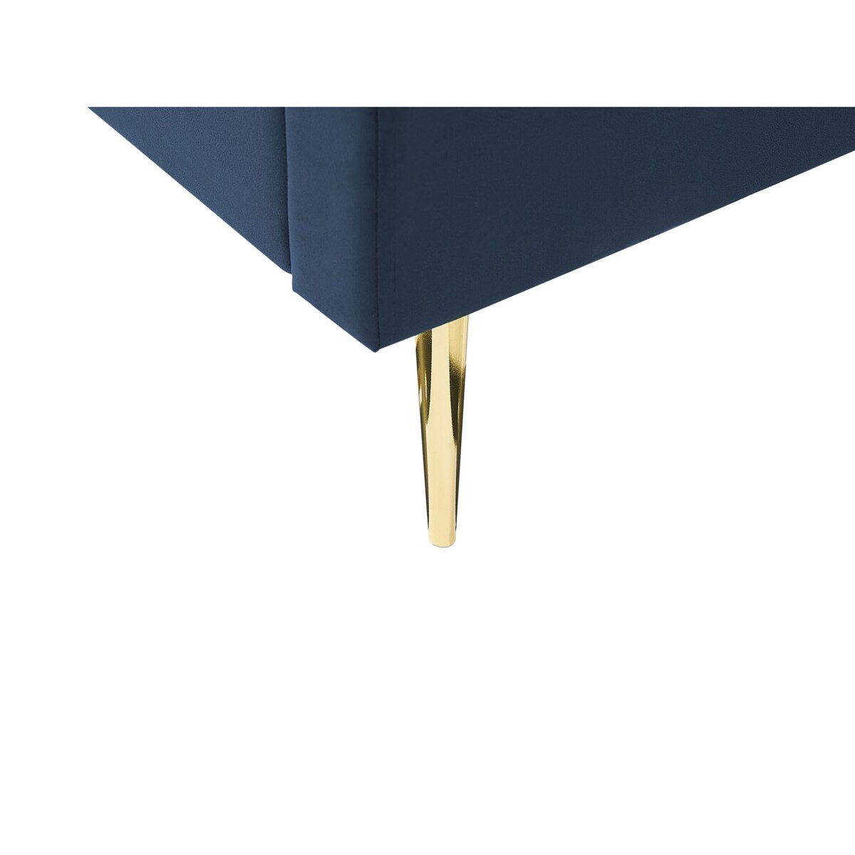 Łóżko welurowe 140 x 200 cm niebieskie MARVILLE