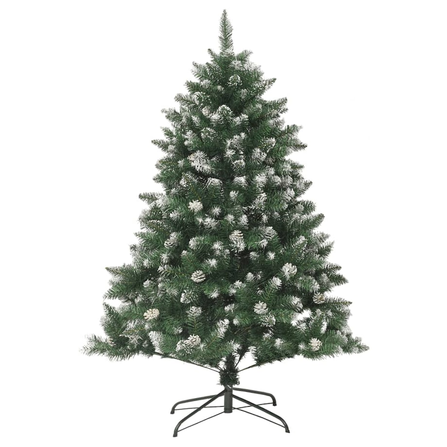 vidaXL Sztuczna choinka ze stojakiem, 120 cm, PVC
