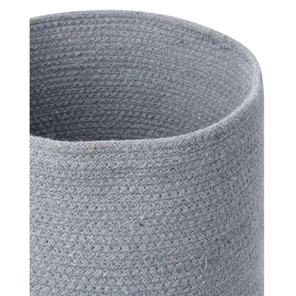 Zestaw 3 koszy bawełnianych szary z beżowym BASIMA