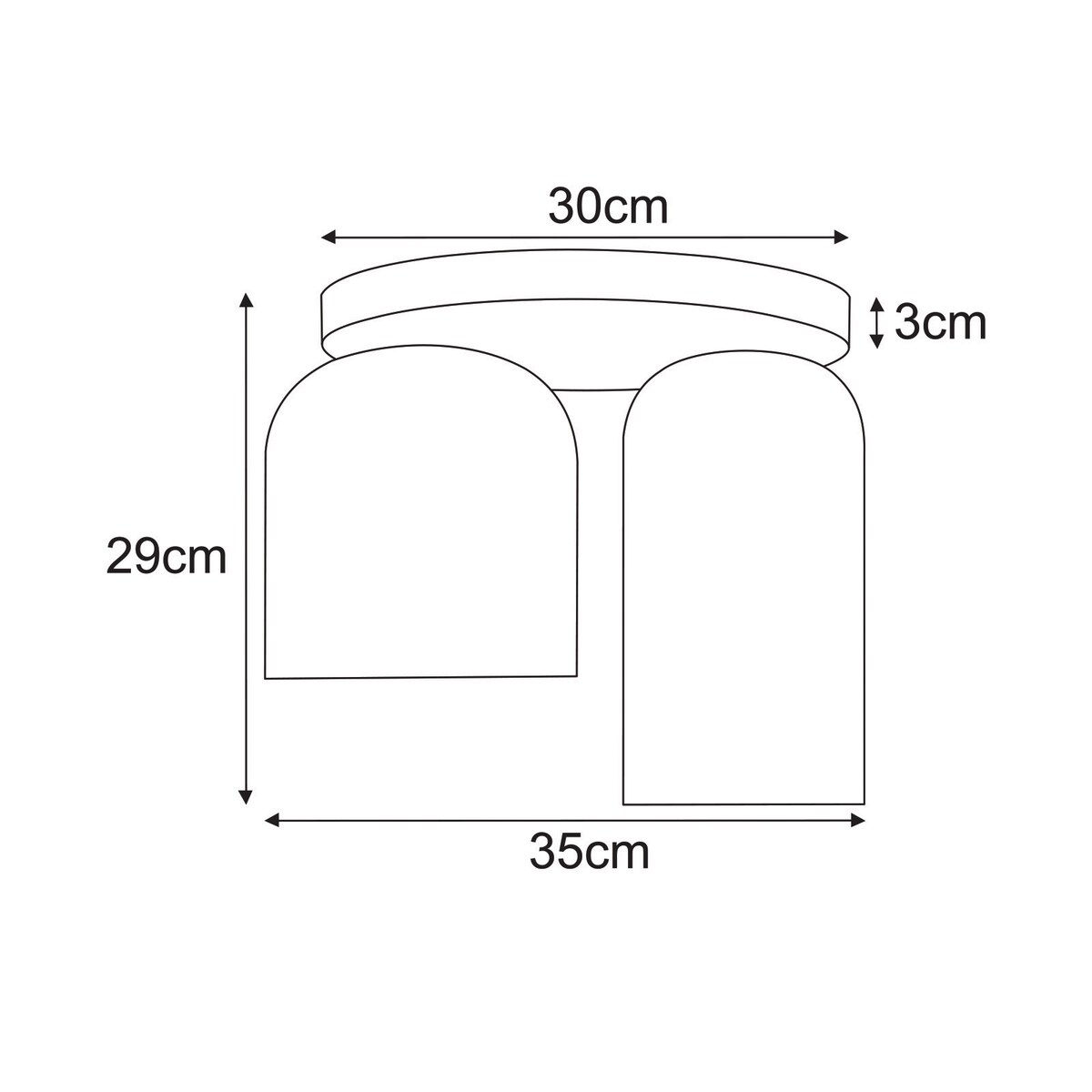 Lampa sufitowa K-5634 z serii INGA