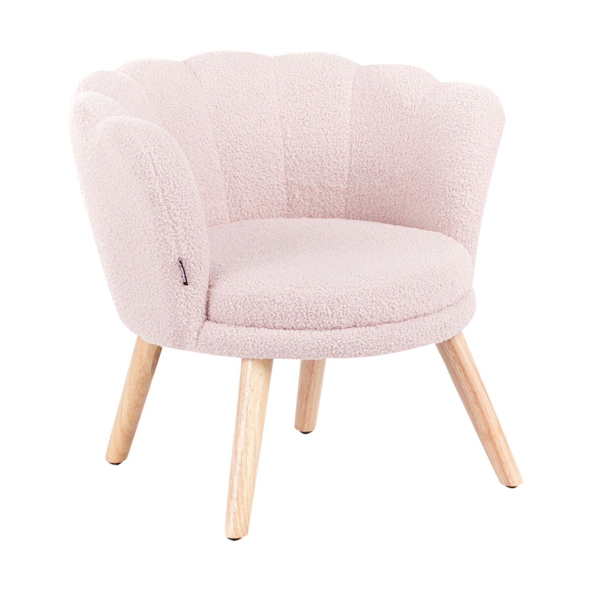 Fotel dziecięcy HALBY Boucle Pastelowy róż