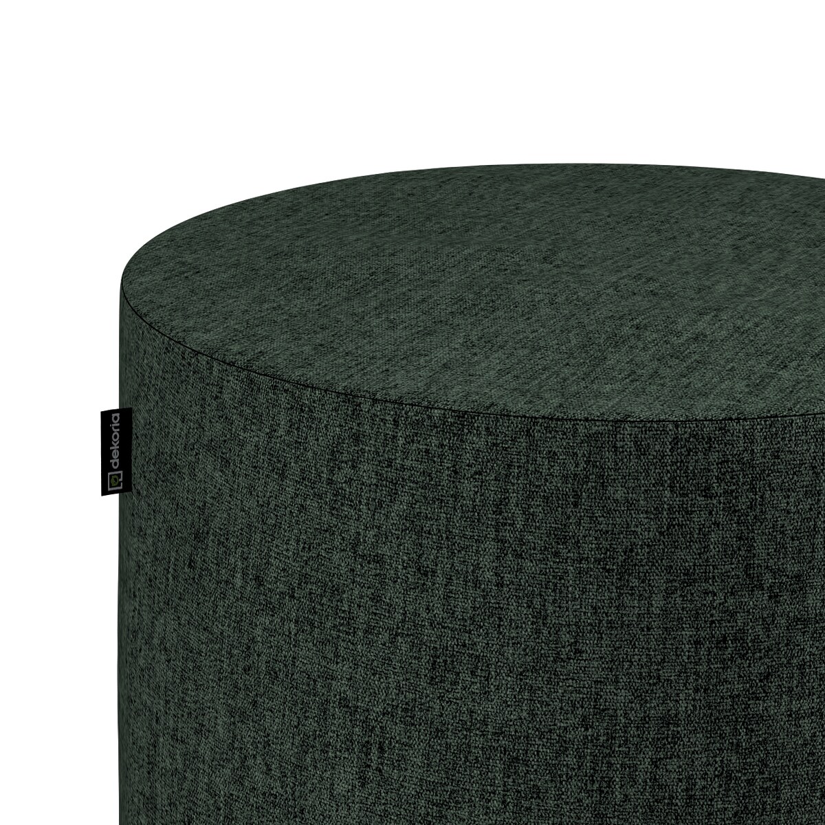 Puf Barrel, leśna zieleń szenil, ø40, wys. 40 cm, City