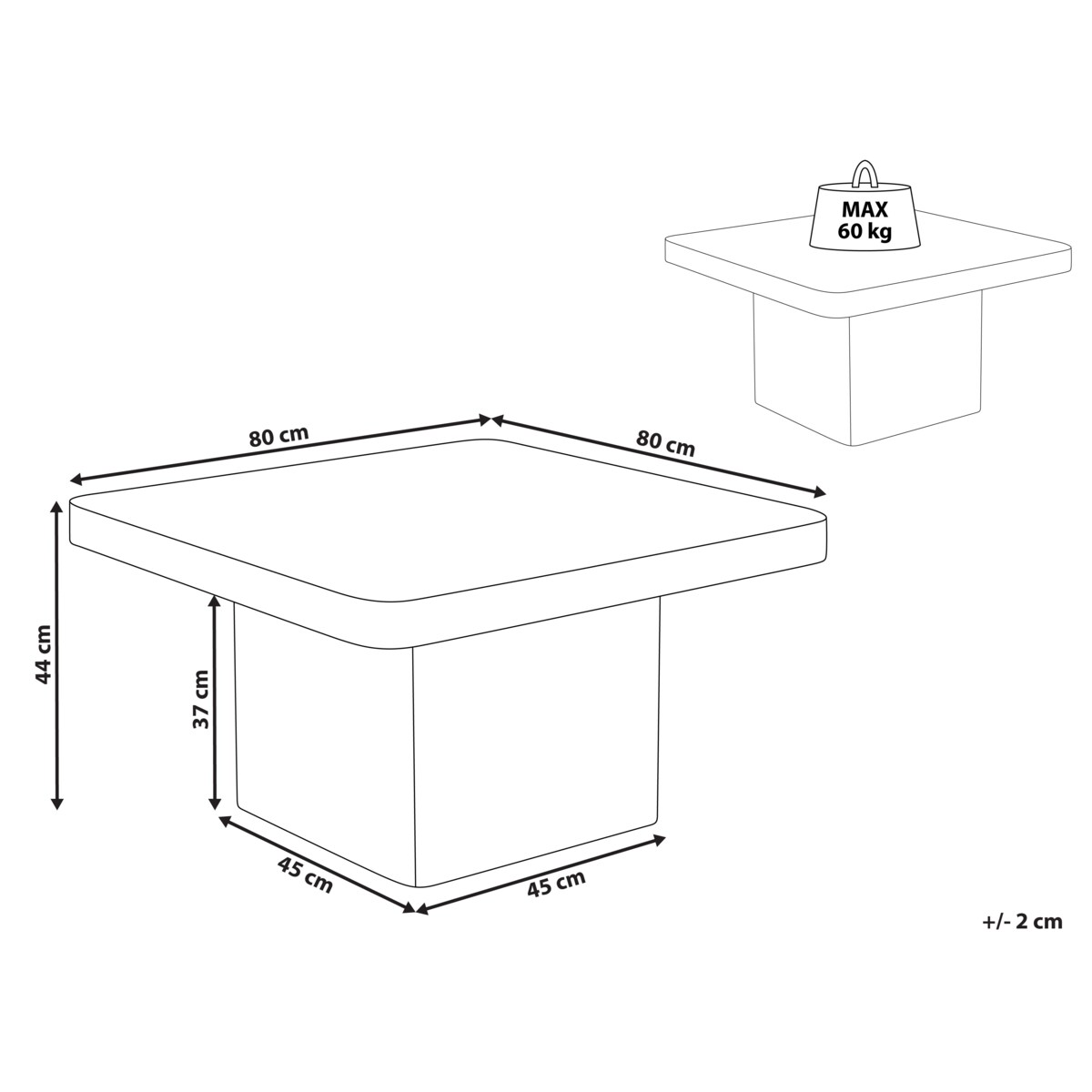 Stolik kawowy DUSON Beżowy