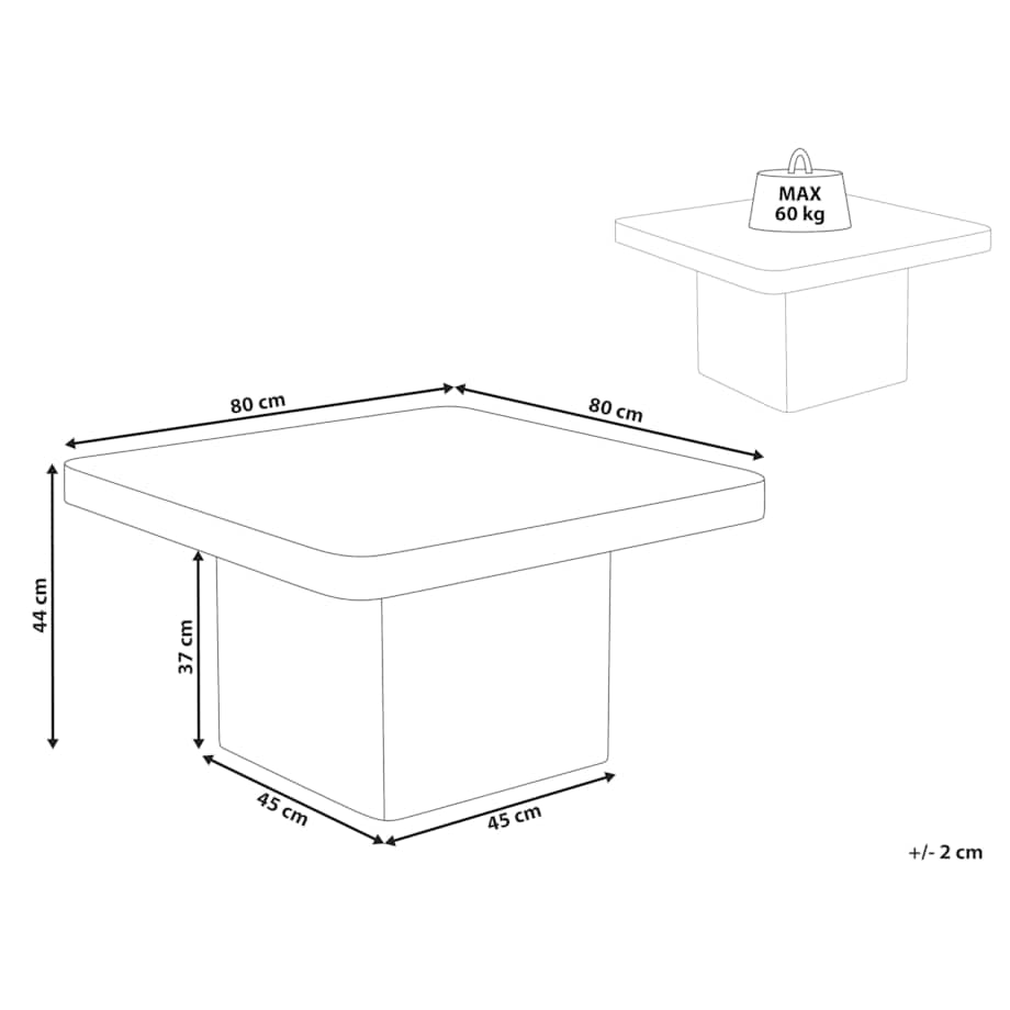 Stolik kawowy DUSON Beżowy