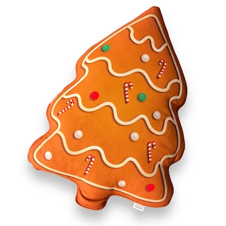 Poduszka piernik Choinka świąteczna brązowa