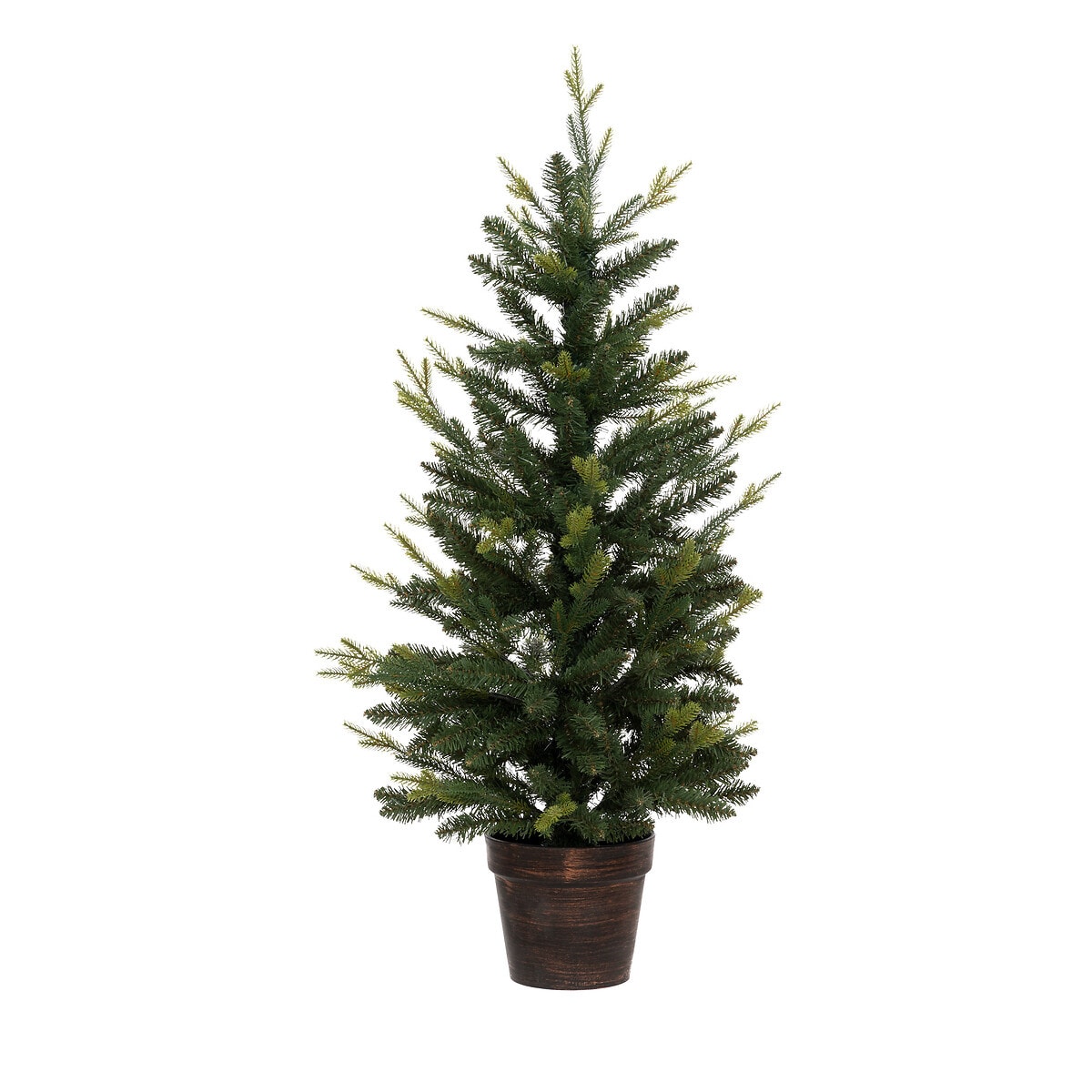Choinka sztuczna w doniczce, zielona, 100 cm, tworzywo sztuczne