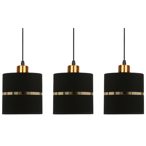 Jadalniana lampa wisząca Assam 33-17451 Candellux czarna złota