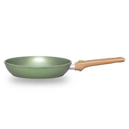 Just Vegan Patelnia ECO z odpinaną rączką, 24 cm, aluminiowa, zielona
