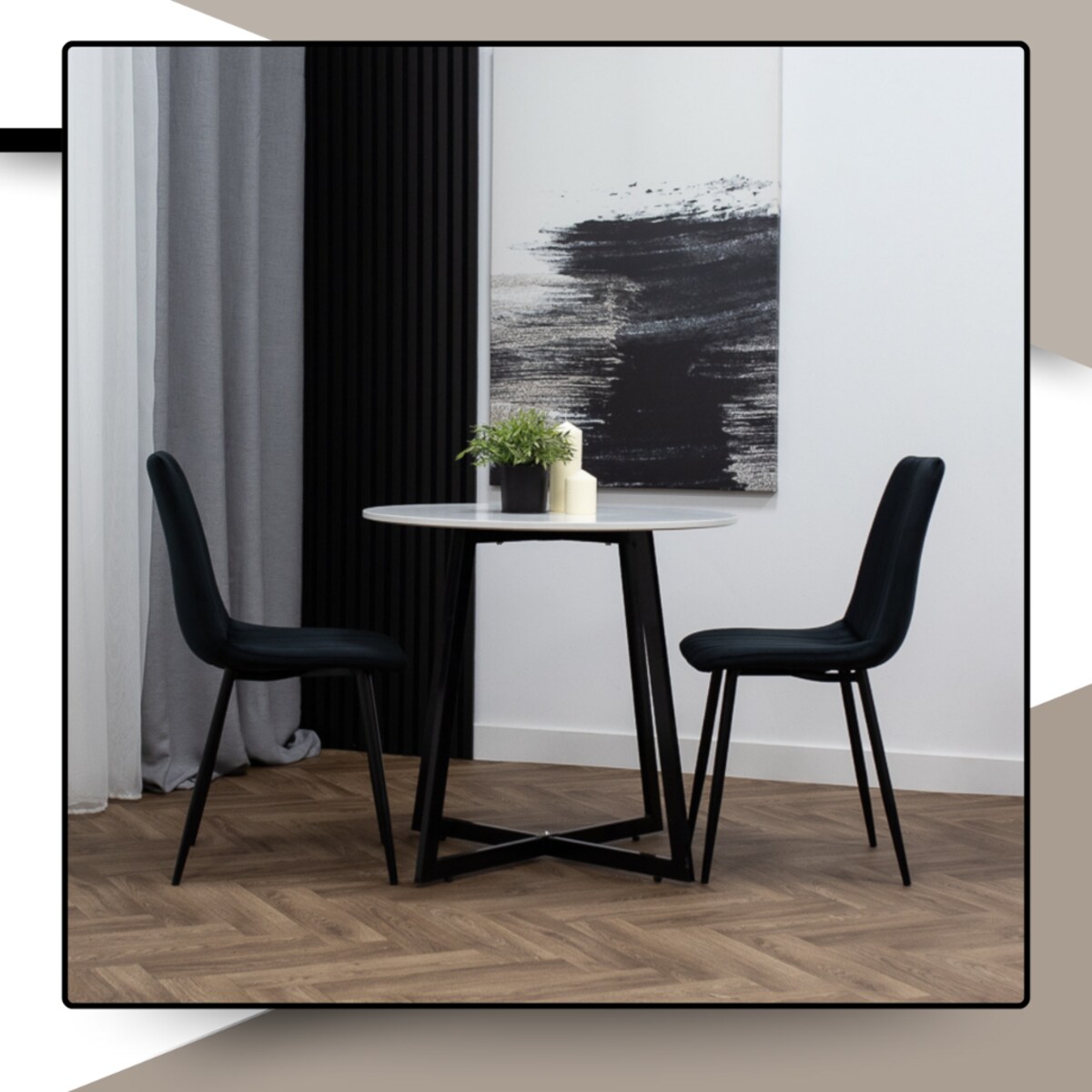 Krzesło tapicerowane do jadalni salonu welurowe nowoczesne do kuchni velvet