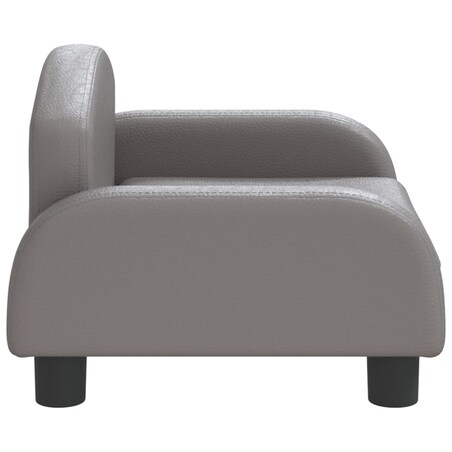 vidaXL Sofa dla dzieci, szara, 50x40x30 cm, sztuczna skóra