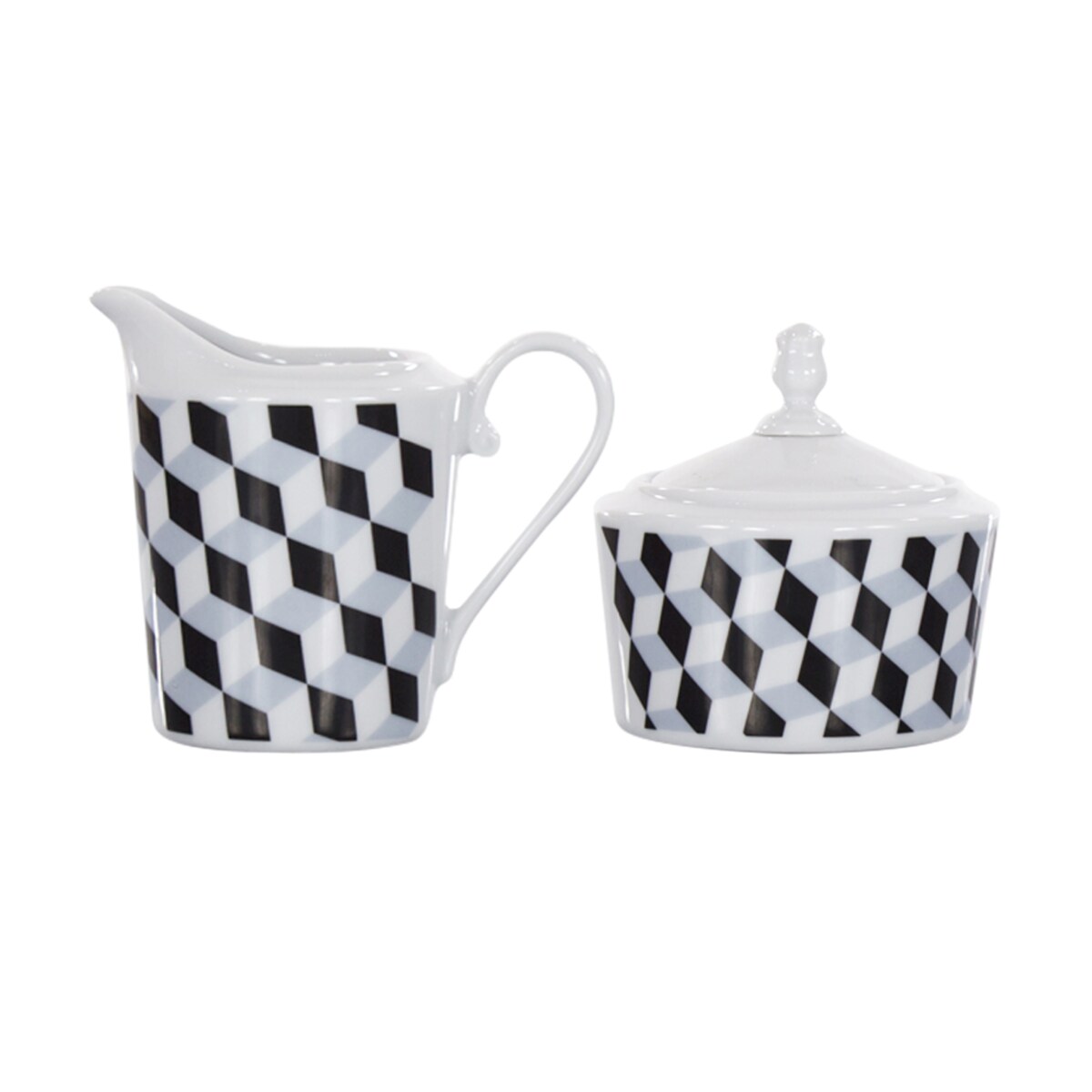 Zestaw cukiernica/mlecznik Cosmopolitan Geometryczny G140