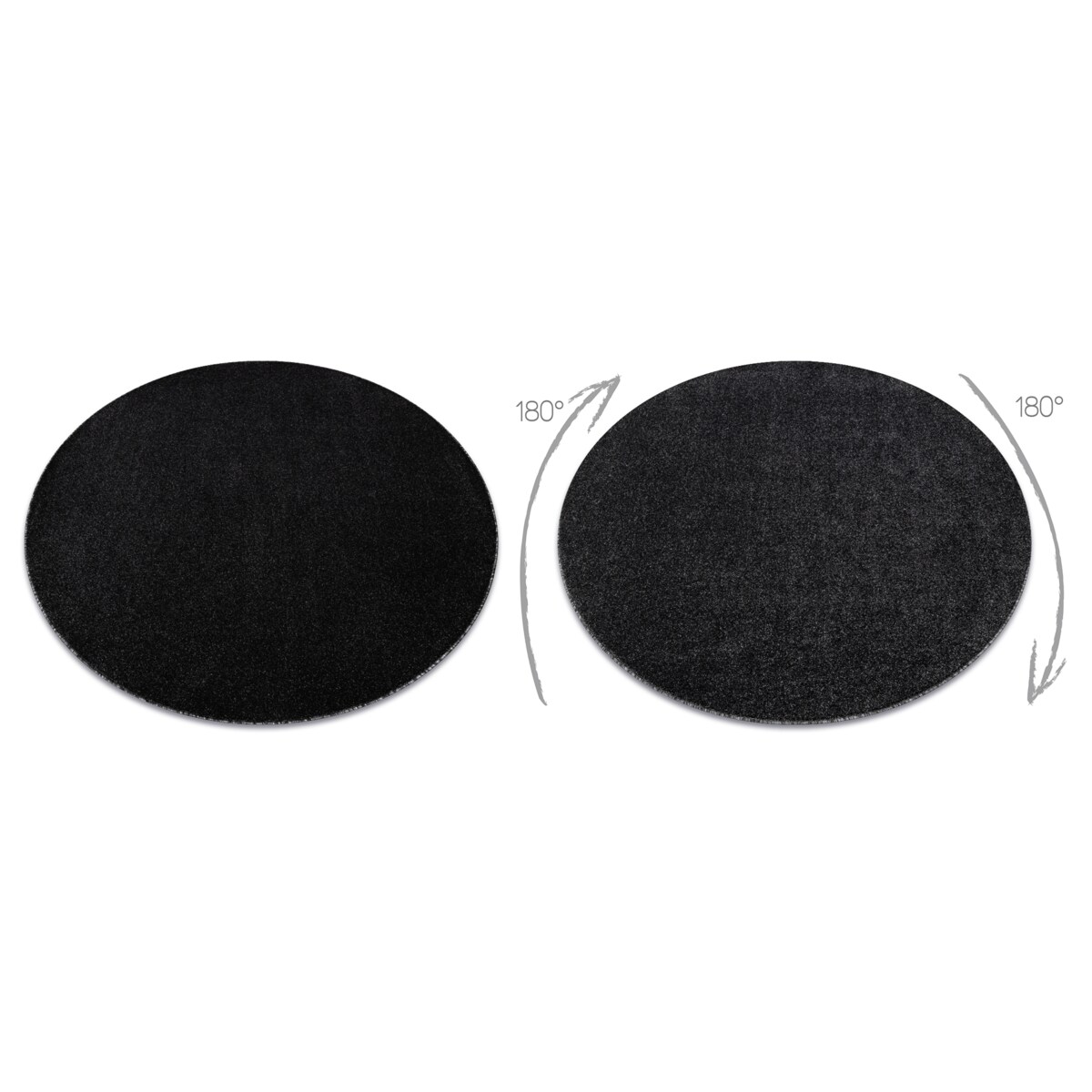 Dywan ETON PLUS koło Melanż antracyt / koło 100 cm