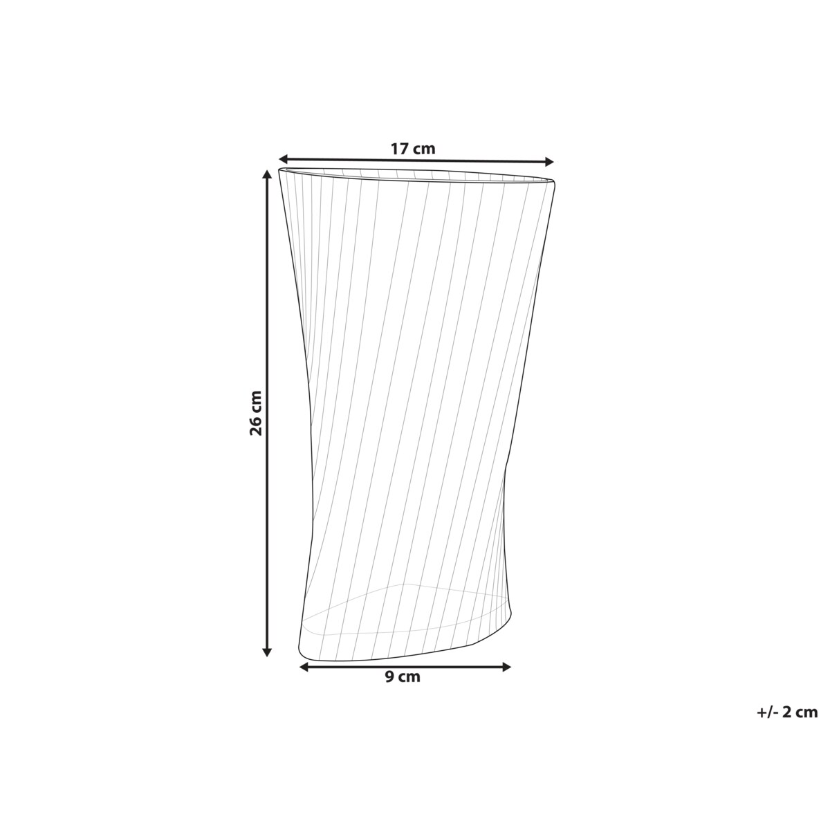 Wazon na kwiaty szklany 26 cm ciemnozielony MARPISSA