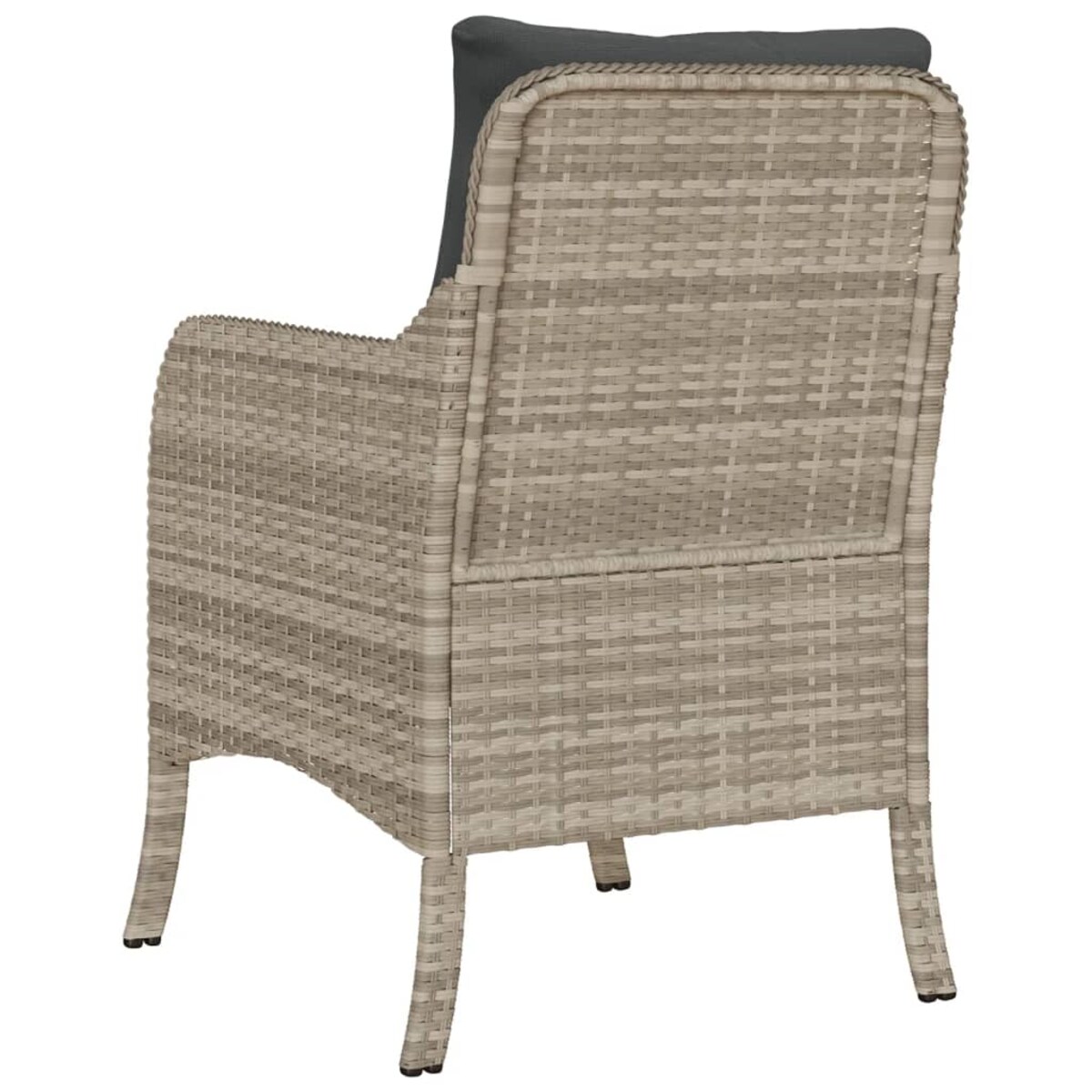 vidaXL Krzesła ogrodowe z poduszkami, 2 szt., jasnoszare, rattan PE