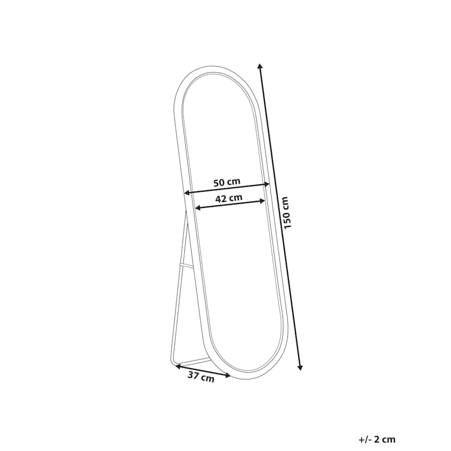 Lustro stojące 150 cm naturalne MONTOT