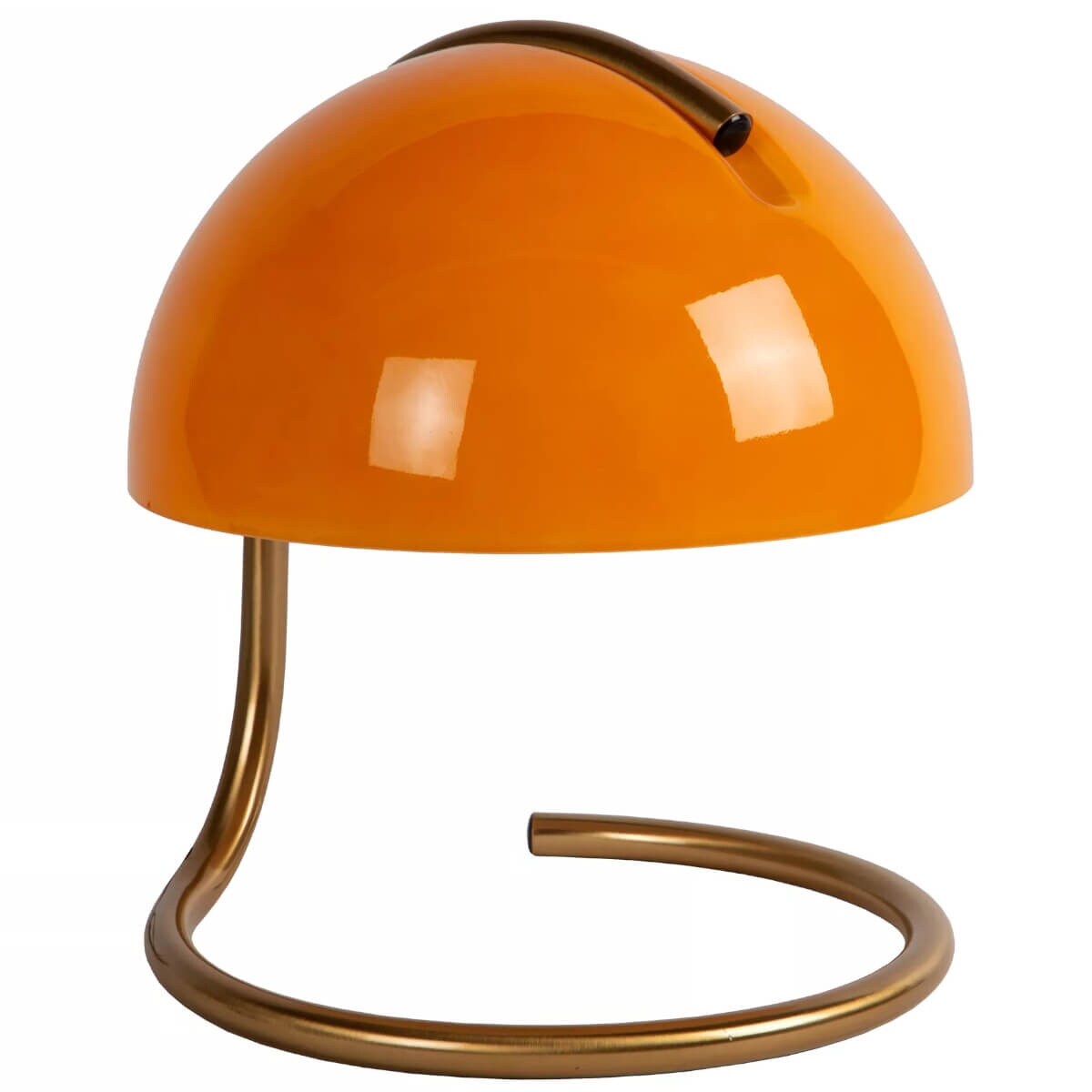 Pomarańczowa lampa stojąca Cato nowoczesna na komodę