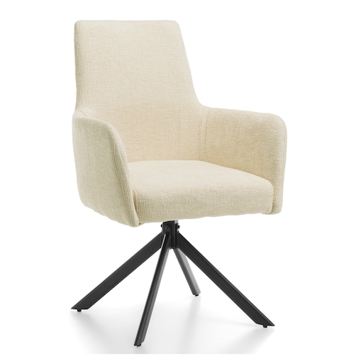 Krzesło tapicerowane szenilowe welurowe glamour do salonu TITO jasnobeżowe