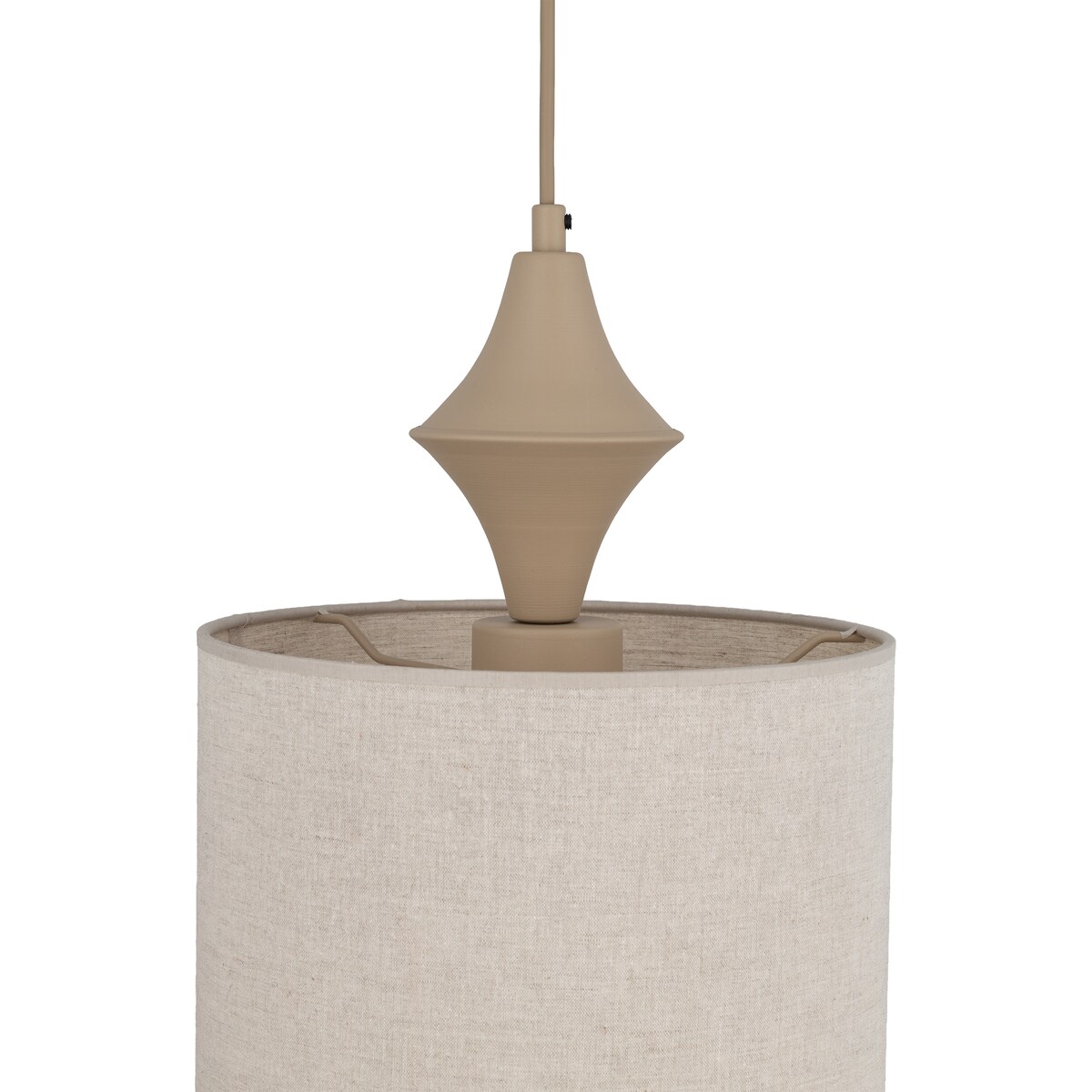 Lampa wisząca TK Lighting AMURA SABIA 11437 beżowa lniana E27 regulowana wysokość 25 cm