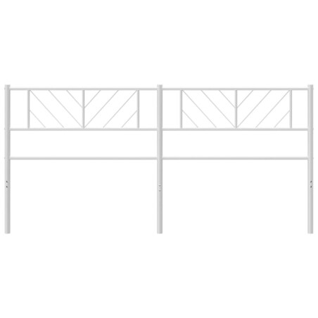 vidaXL Metalowe wezgłowie, białe, 200 cm
