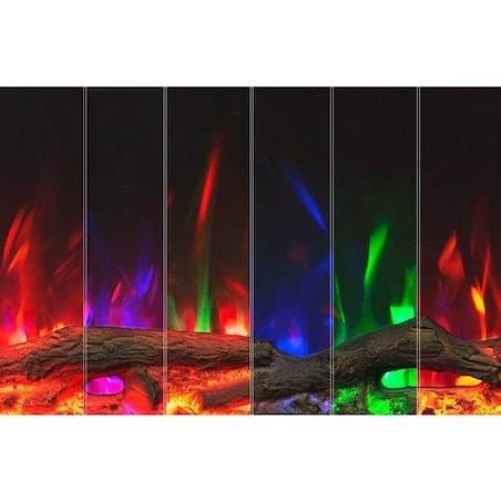 Kominek elektryczny AFLAMO Majestic 107 PRO - ścienny i do zabudowy - 107x45x12 cm - kominek LED z funkcją grzania 750/1500 W