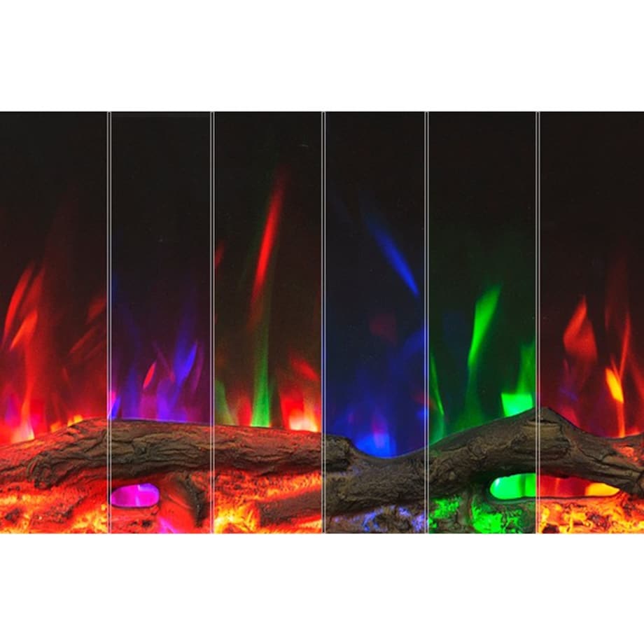 Kominek elektryczny AFLAMO Majestic 107 PRO - ścienny i do zabudowy - 107x45x12 cm - kominek LED z funkcją grzania 750/1500 W