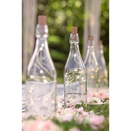 Lampki LED z korkiem do butelki, ciepły biały, 197cm