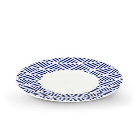 Konsimo LIVIDUS Spodek filiżanki do kawy, biały/niebieski