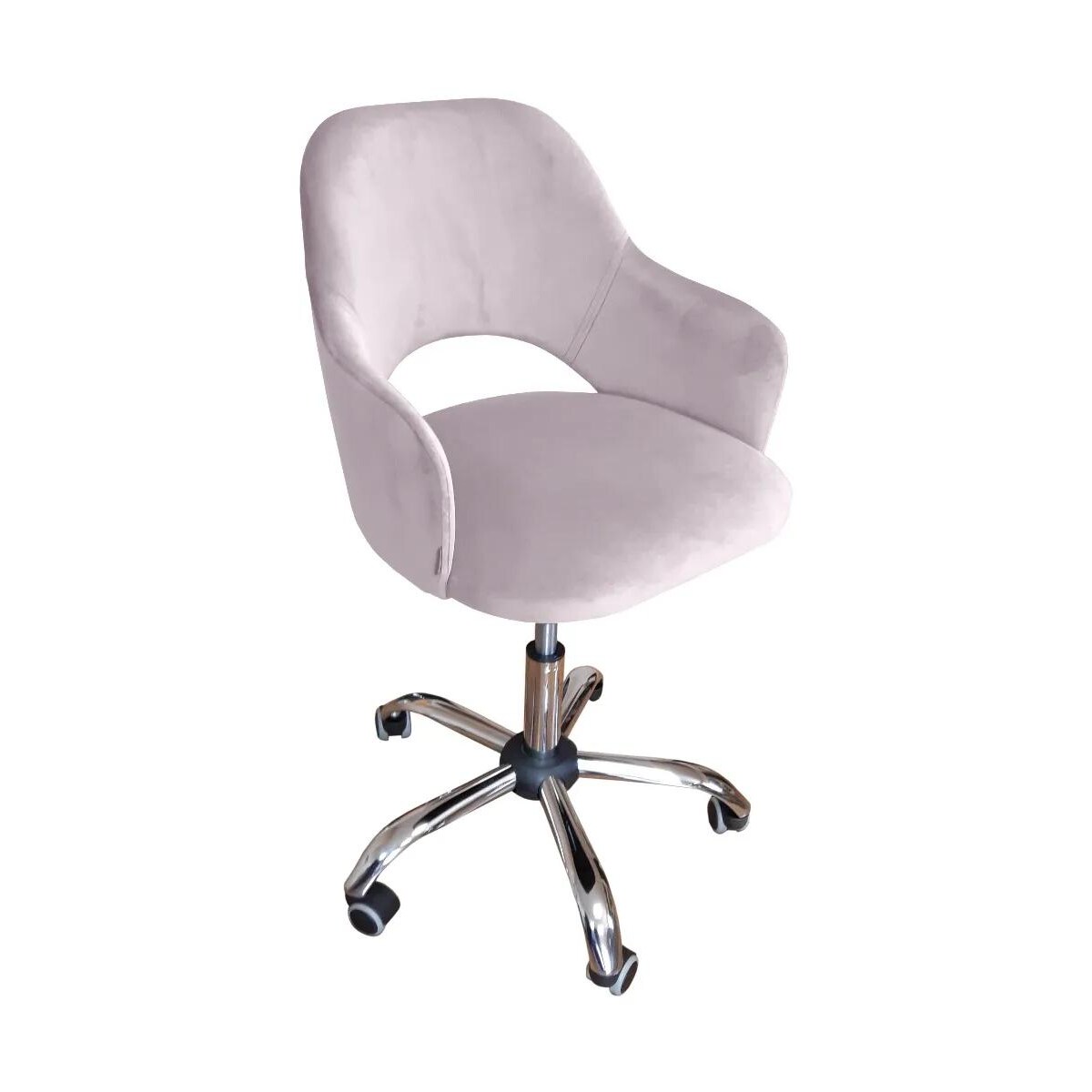 Fotel IZMA VELVET jasno różowy