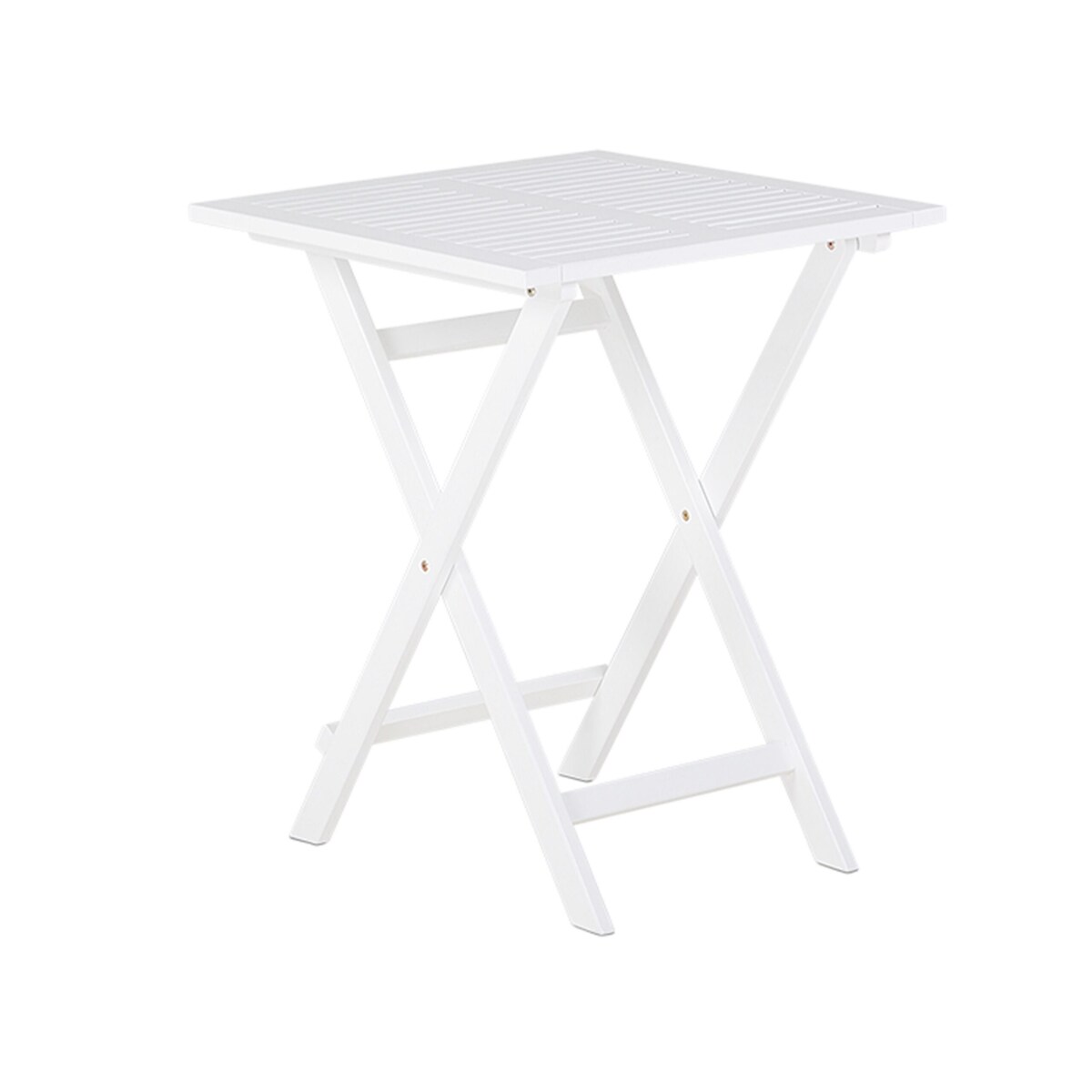 Zestaw mebli balkonowych drewniany biały z poduszkami żółtymi FIJI