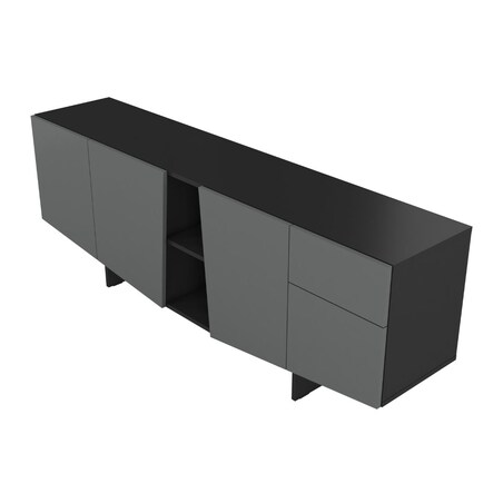 Nowoczesna szara komoda z szufladami Skandica WING / szer. 200 cm