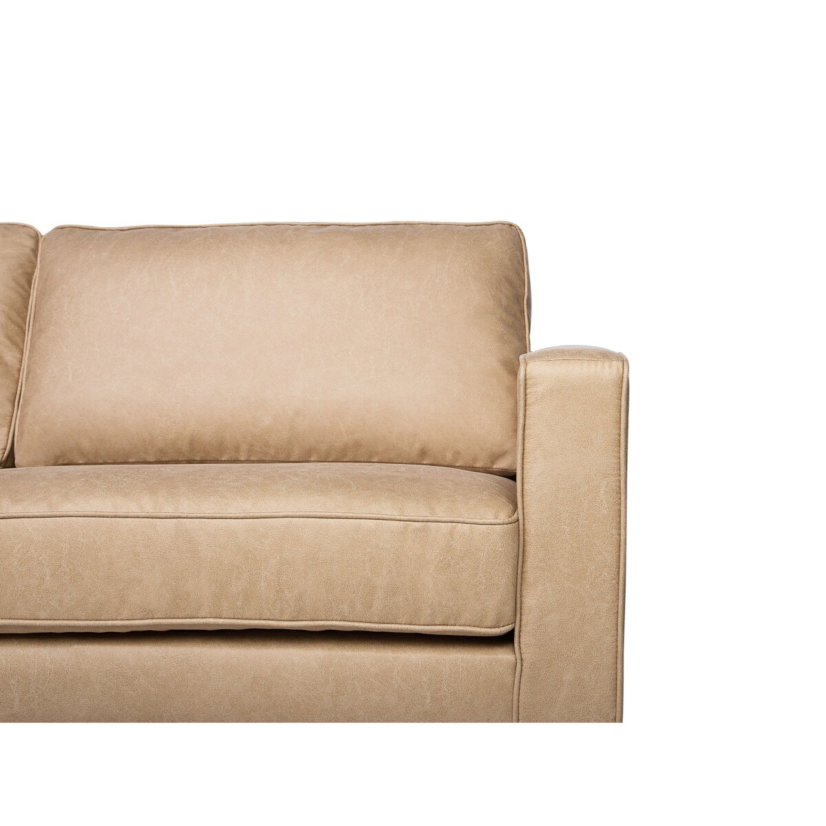 Sofa 3-osobowa ekoskóra beżowa SAVALEN