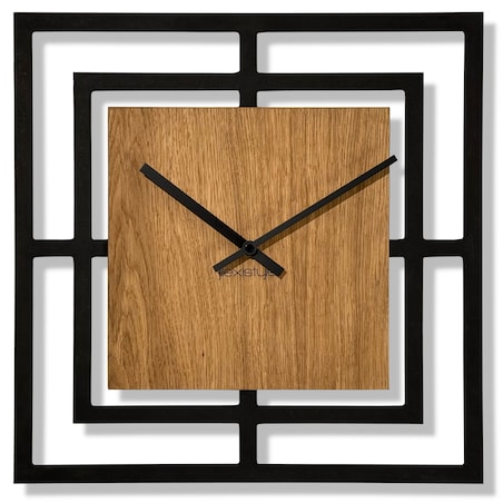 Zegar ścienny Harmonic 40cm czarny drewniany