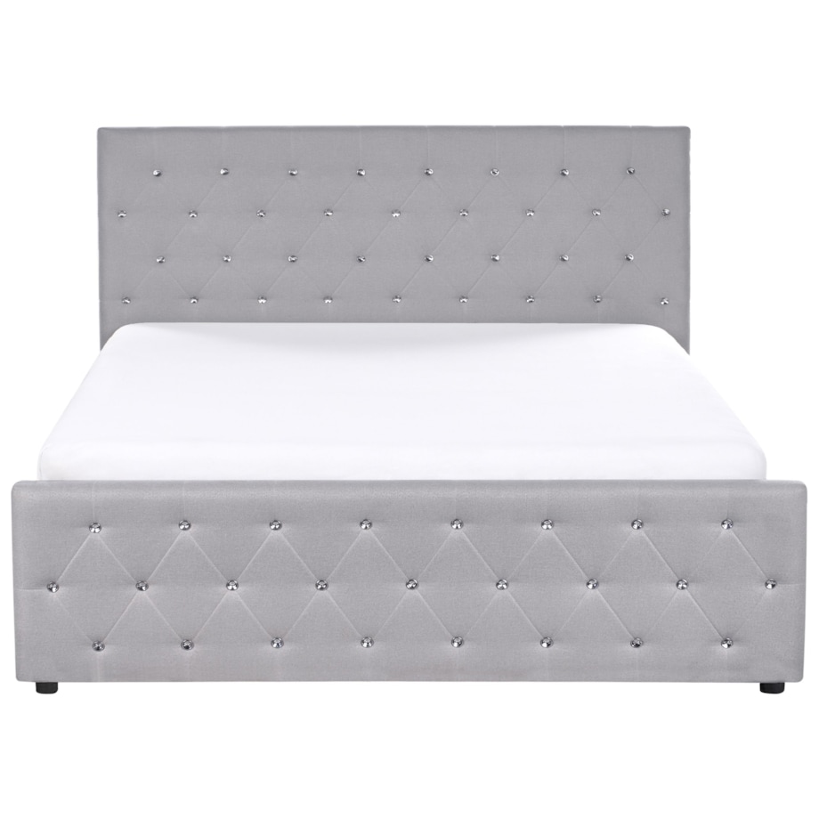 Łóżko z pojemnikiem AMIENS 160 x 200 cm Jasnoszary