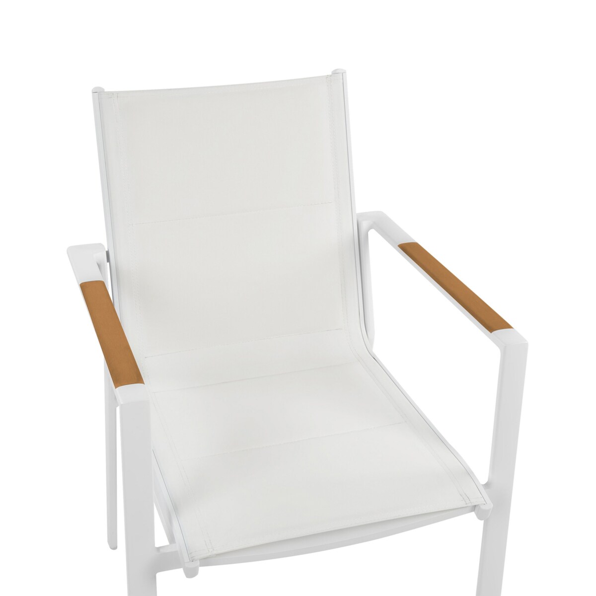 Krzesło ogrodowe Zestaw 4 Metal Biały BUSSETO