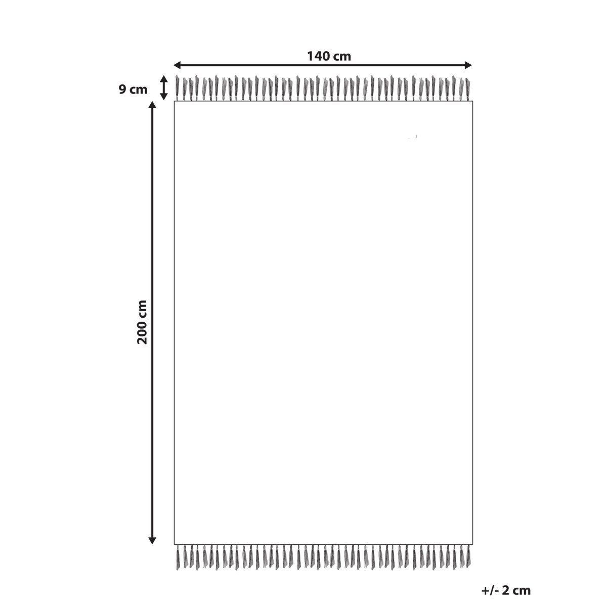 Dywan bawełniany 140 x 200 cm beżowy AKSARAY