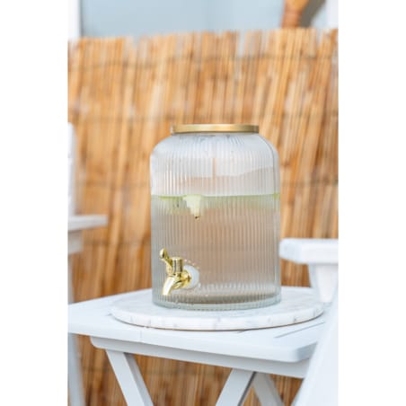 Słój szklany ze złotym kranikiem 5L