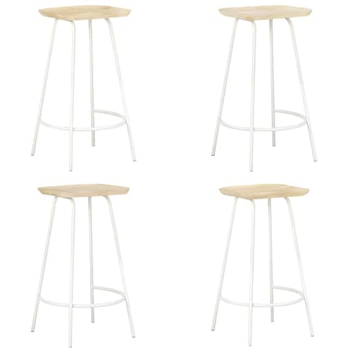 vidaXL Stołki barowe, 4 szt., lite drewno mango